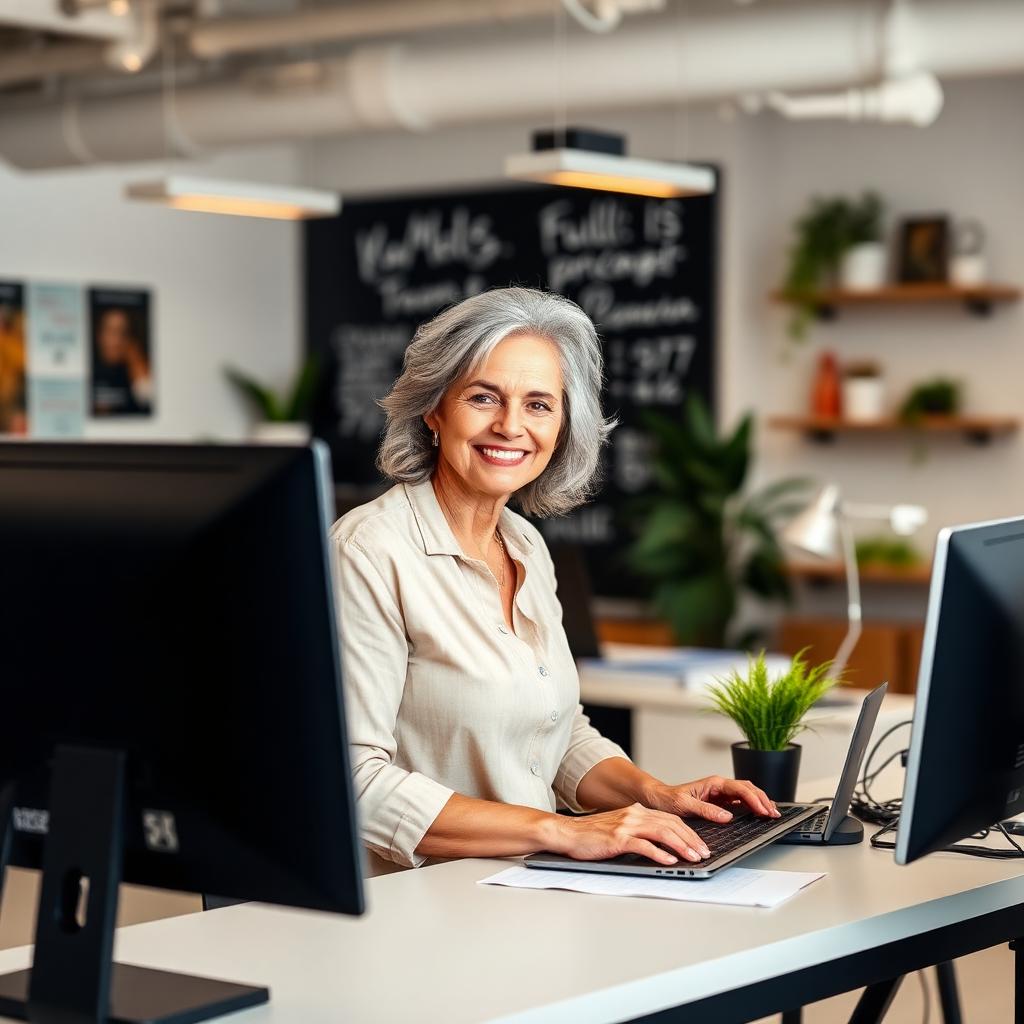 Profesional senior trabajando